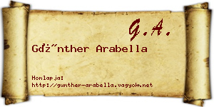 Günther Arabella névjegykártya
